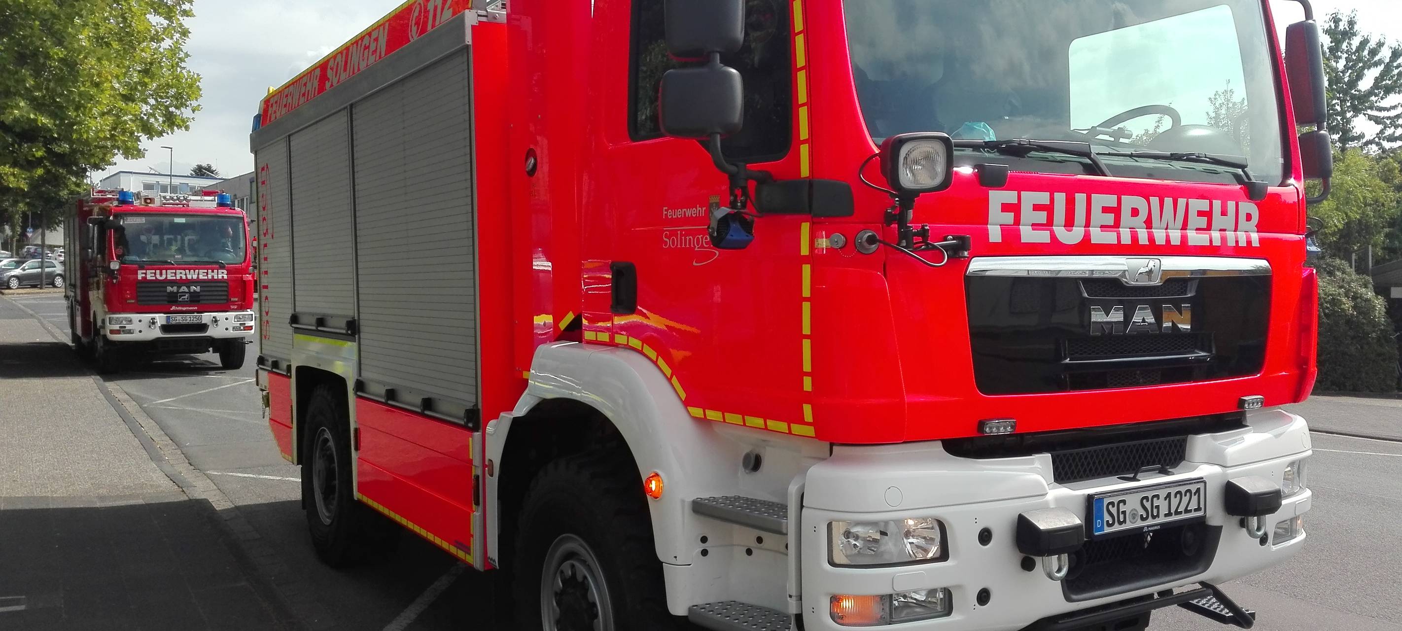 Kaminbrand am Schloss Grünewald in Solingen