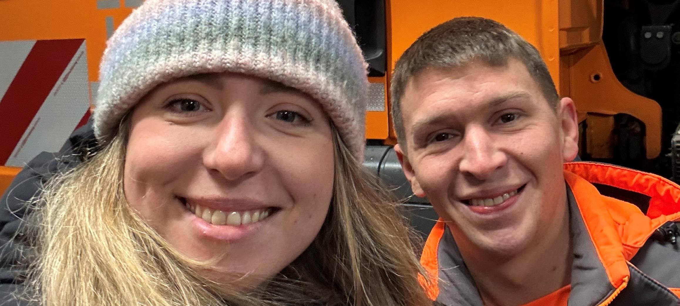 Charly unterwegs mit dem Winterdienst in Remscheid