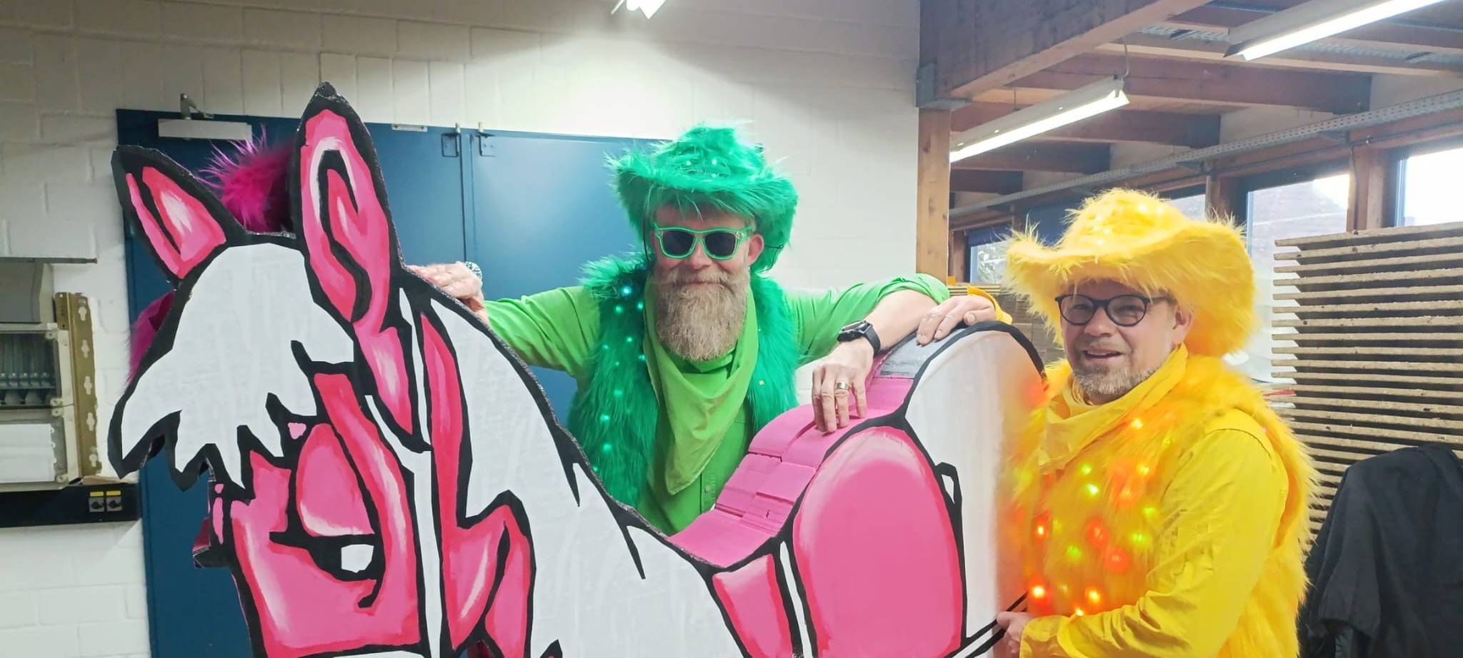 Vorbereitungen für den Rosenmontagszug im RSG-Land