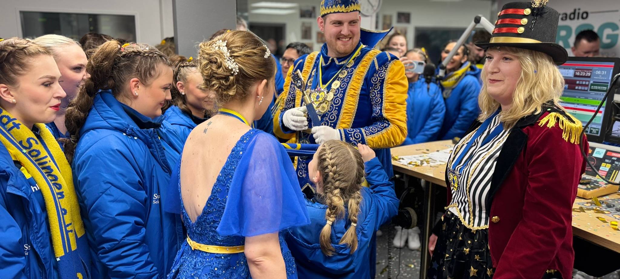 Das Solinger Prinzenpaar live im RSG-Studio