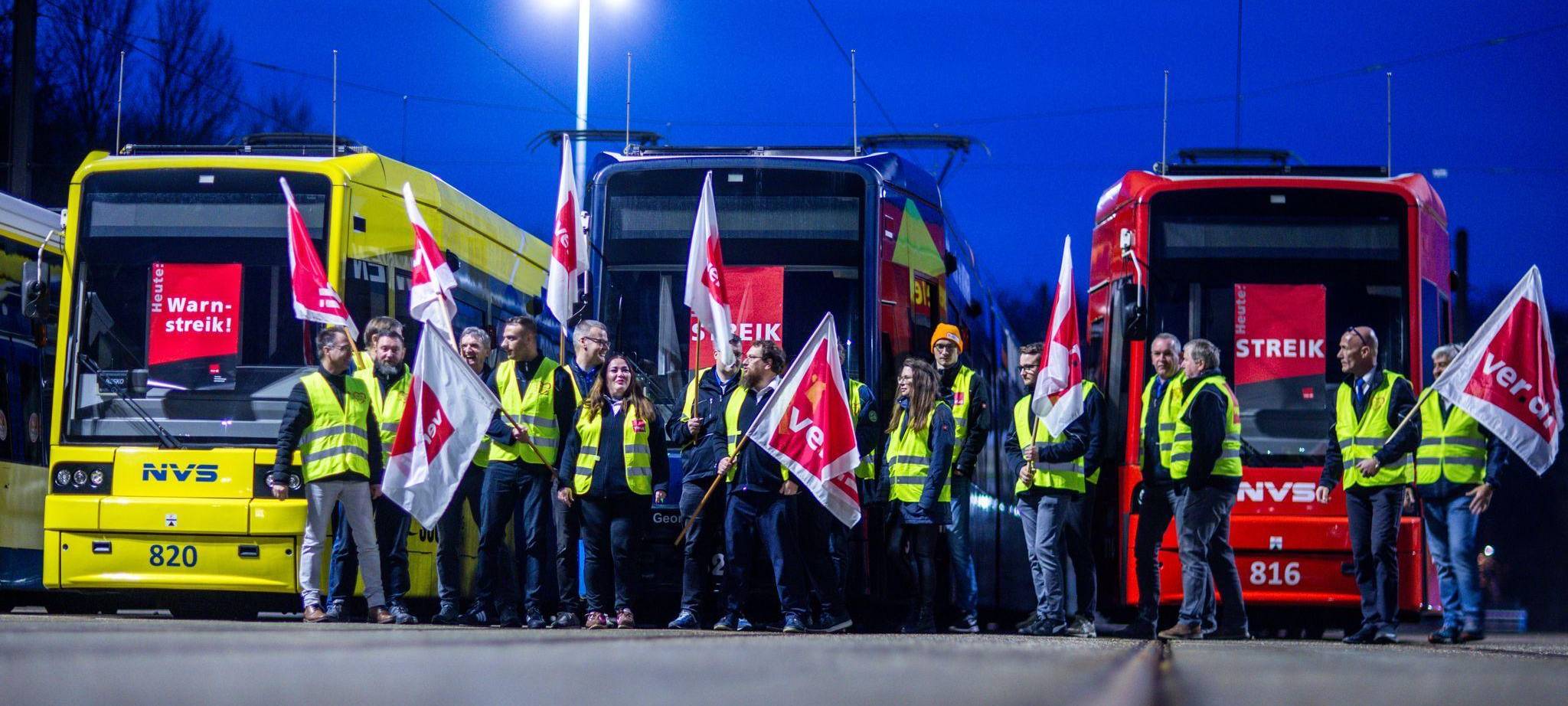 Warnstreik im Nahverkehr - Schwerin