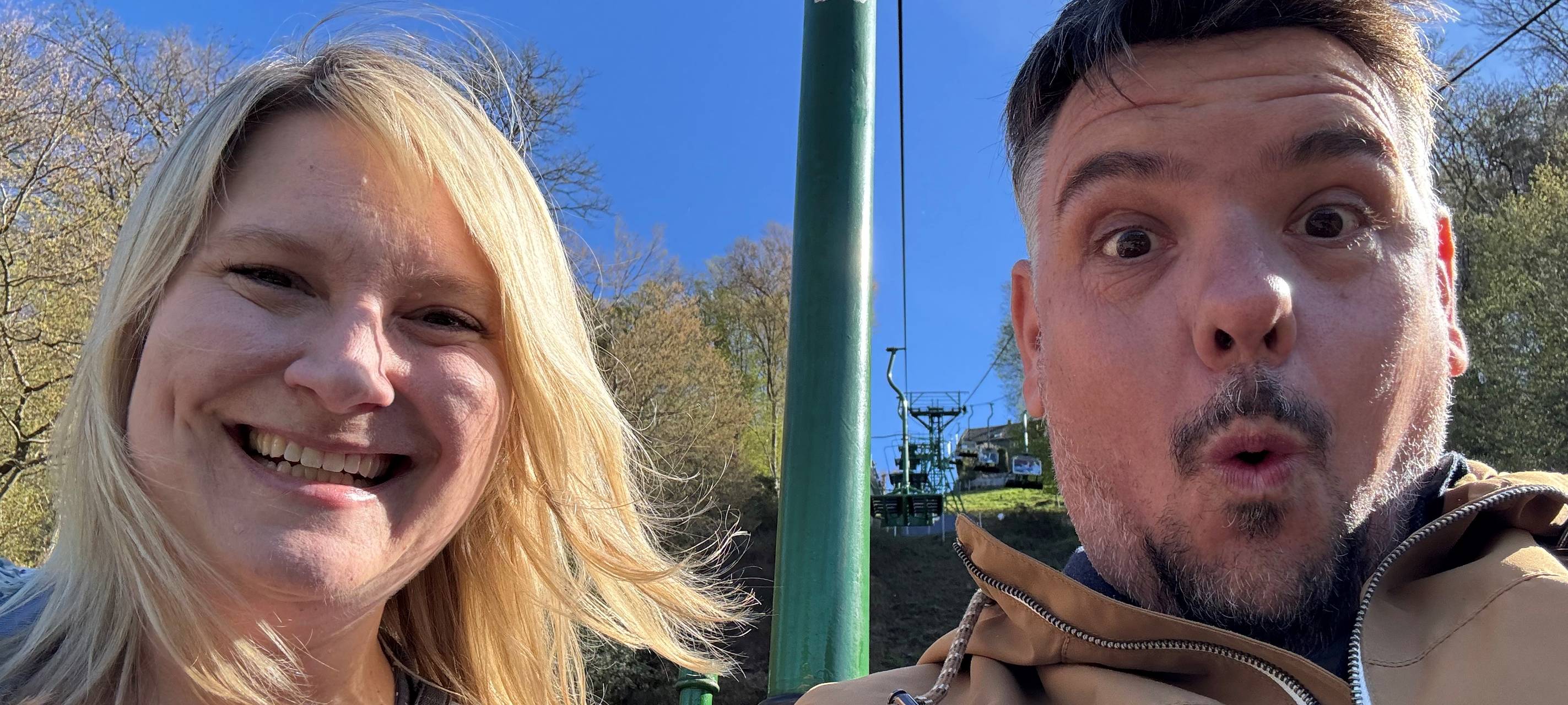 Michas erste Fahrt mit der Burger Seilbahn